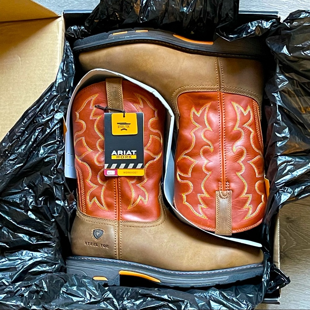 WorkHog Wide Square Toe Steel Toe Work Boot